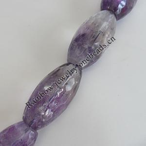 Bead,Amethyst(natural), Faceted Oval 31x15mm Hole:1.5mm, Sold per 16-inch strand