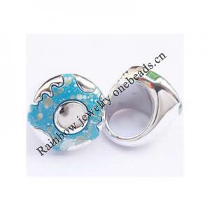 Acrylic Finger Ring, Mixed color & Size, Round, 8-10.5#, 30x30x12mm, Hole:Approx 18-20mm, Sold by Bag