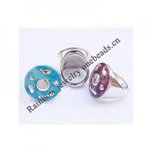 Acrylic Finger Ring, mixed color & size, Round, 8-10.5#, 25x25x8mm, Hole:Approx 18-20mm, Sold by Bag