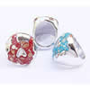 Acrylic Finger Ring, mixed color & size, Round, 8-10.5#, 30x30x12mm, Hole:Approx 18-20mm, Sold by Bag