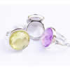 Acrylic Finger Ring, mixed color & size, Round, 8-10.5#, 24x24x10mm, Hole:Approx 18-20mm, Sold by Bag