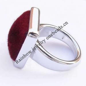 Acrylic Finger Ring, Square, 9.0#, 20x20x10mm,Hole:Approx 18.8mm, Sold by Bag