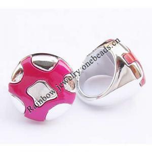 Acrylic Finger Ring, mixed color & size, Round, 8-10.5#, 30x30x10mm, Hole:Approx 18-20mm, Sold by Bag