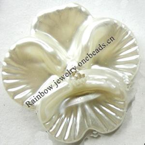 Imitation Pearl Acrylic beads, Flower, 27mm, Hole:1mm, Sold by Bag