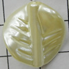 Imitation Pearl Acrylic beads, Leaf, 20x19mm, Hole:2mm, Sold by Bag