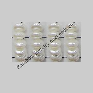 Imitation Pearl Acrylic beads, Flat Round, 6mm, Hole:1.5mm, Sold by Bag