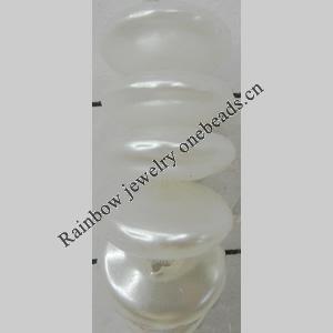 Imitation Pearl Acrylic beads, Flat Round, 8mm, Hole:1.5mm, Sold by Bag