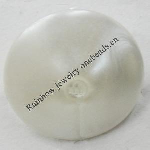 Imitation Pearl Acrylic beads, Flat Round, 14mm, Hole:1.5mm, Sold by Bag