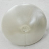 Imitation Pearl Acrylic beads, Flat Round, 14mm, Hole:1.5mm, Sold by Bag