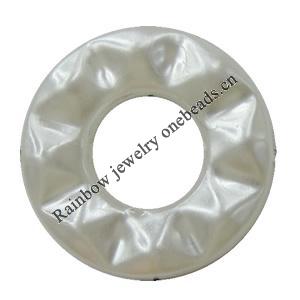 Imitation Pearl Acrylic beads, Donut, 17mm, Hole:1.5mm, Sold by Bag