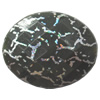 Spray-Painted Acrylic beads, Faceted Flat Oval, 24x20mm, Hole:Approx 2mm, Sold by Bag