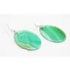 Agate Earring, Iron hook ear wire, Mixed color, Flat Oval, 36x26x3mm, Length:2.2 Inch, Sold by Group