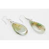 Agate Earring, Iron hook ear wire, Mixed color, Teardrop, 25x15x2mm, Length:1.5 Inch, Sold by Group