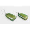 Agate Earring, Iron hook ear wire, Mixed color, 29x20x5mm, Length:2 Inch, Sold by Group