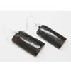Agate Earring, Iron hook ear wire, Mixed color, Rectangle, 29x15x5mm, Length:2 Inch, Sold by Group