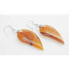 Agate Earring, Iron hook ear wire, Mixed color, 31x15x6mm, Length:2 Inch, Sold by Group