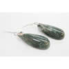 Agate Earring, Iron hook ear wire, Mixed, Moss agate, Teardrop, 29.5x14.5x6mm, Length:1.5 Inch, Sold by Group