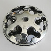 Hollow Bali Beads Zinc Alloy Jewelry Findings, Lead-free Flat Round 17mm Hole:1mm, Sold by PC