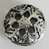 Hollow Bali Beads Zinc Alloy Jewelry Findings, Lead-free Flat Round 17mm Hole:1mm, Sold by PC