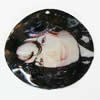 Capiz Shell Pendant, Printing, Flat round, 60x60x2mm, Hole:Approx 2.5mm, Sold by PC