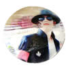 Capiz Shell Pendant, Printing, Flat round, 60x60x2mm, Hole:Approx 2.5mm, Sold by PC