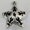 Hollow Bali Pendants Zinc Alloy Jewelry Findings, Lead-free Star 24x20mm Hole:2mm, Sold by PC