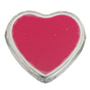 CCB Plastic Beads With Enamel, Heart 24x23mm Hole:2mm, Sold by Bag