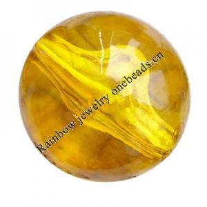 Imitate Amber Beads, Round, 14mm, Hole:Approx 1mm, Sold by KG