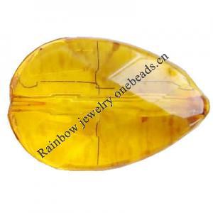 Imitate Amber Beads, Teardrop, 18x12x6mm, Hole:Approx 1mm, Sold by KG