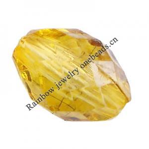 Imitate Amber Beads, Faceted Oval, 13x9mm, Hole:Approx 1mm, Sold by KG