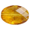 Imitate Amber Beads, Faceted Flat oval, 18x13x8mm, Hole:Approx 1mm, Sold by KG