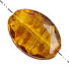 Imitate Amber Beads, Faceted Flat oval, 18x13x7mm, Hole:Approx 1mm, Sold by KG