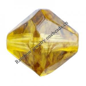 Imitate Amber Beads, Bicone, 15x14mm, Hole:Approx 1mm, Sold by KG