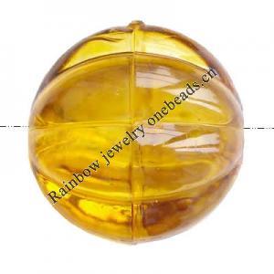 Imitate Amber Beads, Round, 22x22mm, Hole:Approx 1mm, Sold by KG