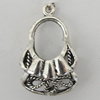 Copper Pendant Jewelry Findings Lead-free, 20x13mm Hole:1mm, Sold by Bag	