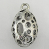 Copper Pendant Jewelry Findings Lead-free, Oval 20x11mm Hole:2mm, Sold by Bag	