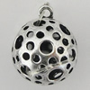 Copper Pendant Jewelry Findings Lead-free, Round 17x14mm Hole:2mm, Sold by Bag	