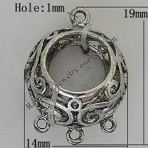 Copper Connectors Jewelry Findings Lead-free, 19x14mm Hole:1mm, Sold by Bag	