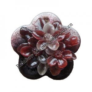 Natural Shell Pendant, Flower, 30mm, Hole:Approx 2mm, Sold by PC