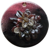 Natural Shell Pendant, Flat Round, 30mm, Hole:Approx 2mm, Sold by PC