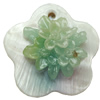 Natural Shell Pendant, Flower, 30mm, Hole:Approx 2mm, Sold by PC