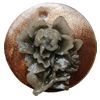Natural Shell Pendant, Flat Round, 30mm, Hole:Approx 2mm, Sold by PC