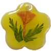 Natural Shell Pendant with Inner Flower, Flower, 25mm, Hole:Approx 2mm, Sold by PC