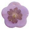 Natural Shell Pendant with Inner Flower, Flower, 30mm, Hole:Approx 2mm, Sold by PC