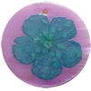 Natural Shell Pendant with Inner Flower, Flat Round, 30mm, Hole:Approx 2mm, Sold by PC