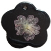 Natural Shell Pendant with Inner Flower, Flower, 30mm, Hole:Approx 2mm, Sold by PC