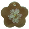 Natural Shell Pendant with Inner Flower, Flower, 30mm, Hole:Approx 2mm, Sold by PC