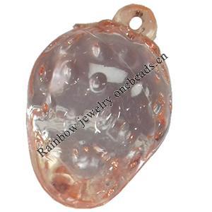 Transparent Acrylic Pendant, 15x23mm, Hole:Approx 1mm, Sold by Bag 