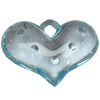Transparent Acrylic Pendant, Heart, 38x29mm, Hole:Approx 5mm, Sold by Bag 