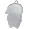 Transparent Acrylic Pendant, 34x56mm, Hole:Approx 2mm, Sold by Bag 